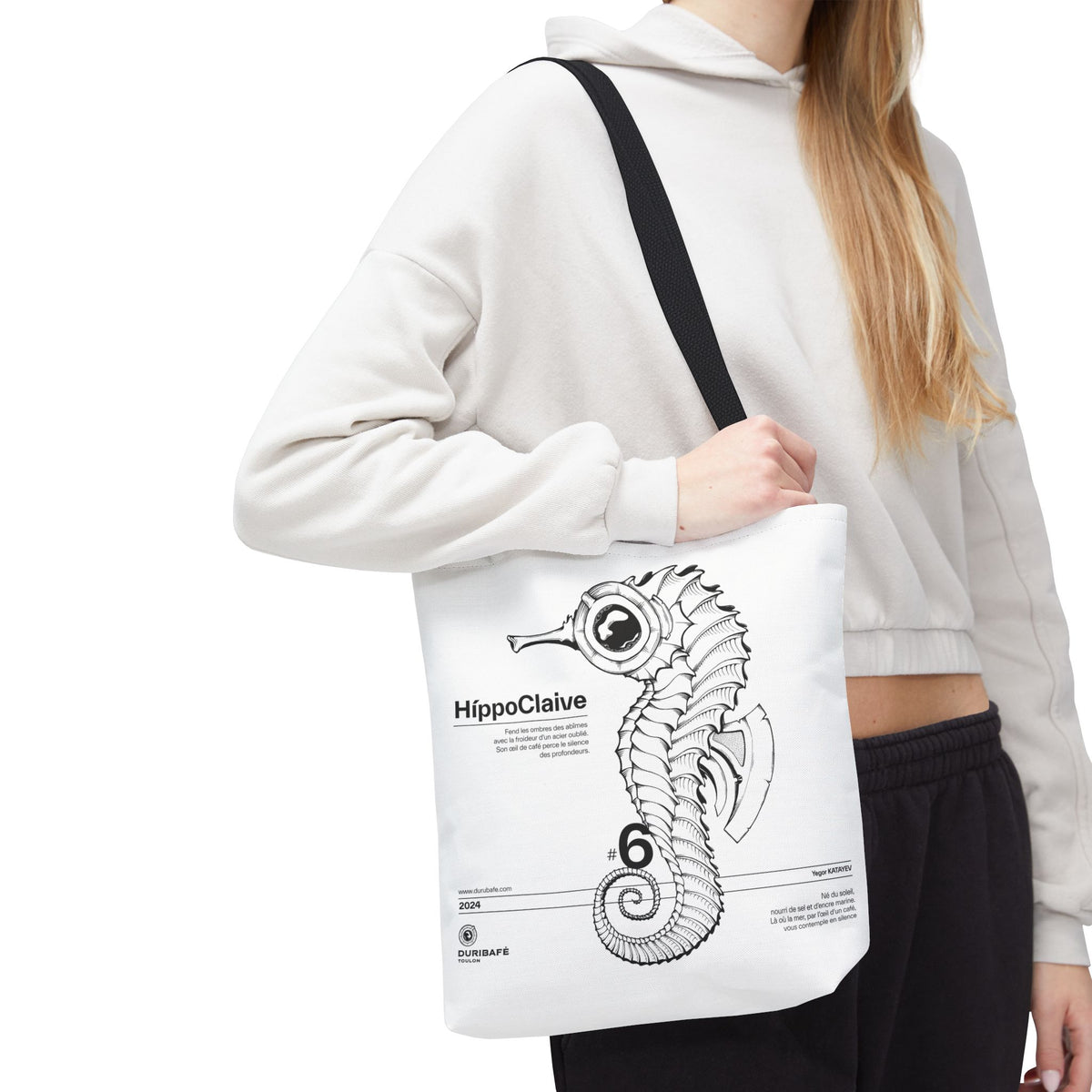 HíppoClaive. Silence d’Acier des Profondeurs. Art Tote Bag