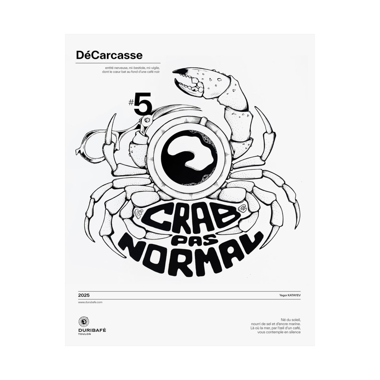 Le Crabe Pas Normal – Surreal Crab Poster