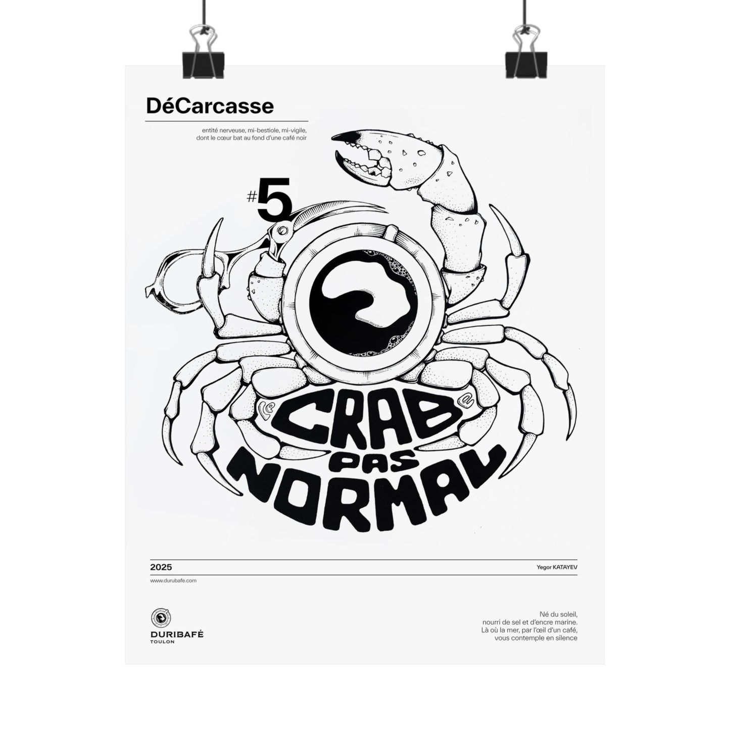 Le Crabe Pas Normal – Surreal Crab Poster