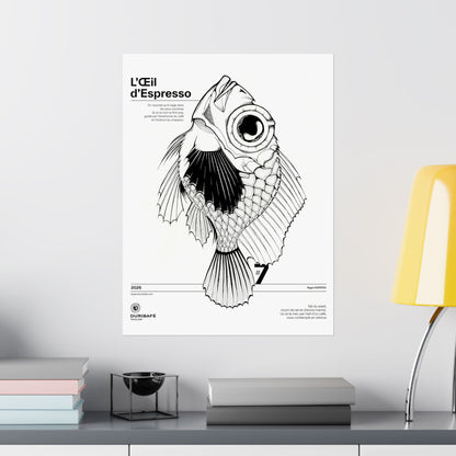 L’Œil d’Espresso – Affiche Surréaliste
