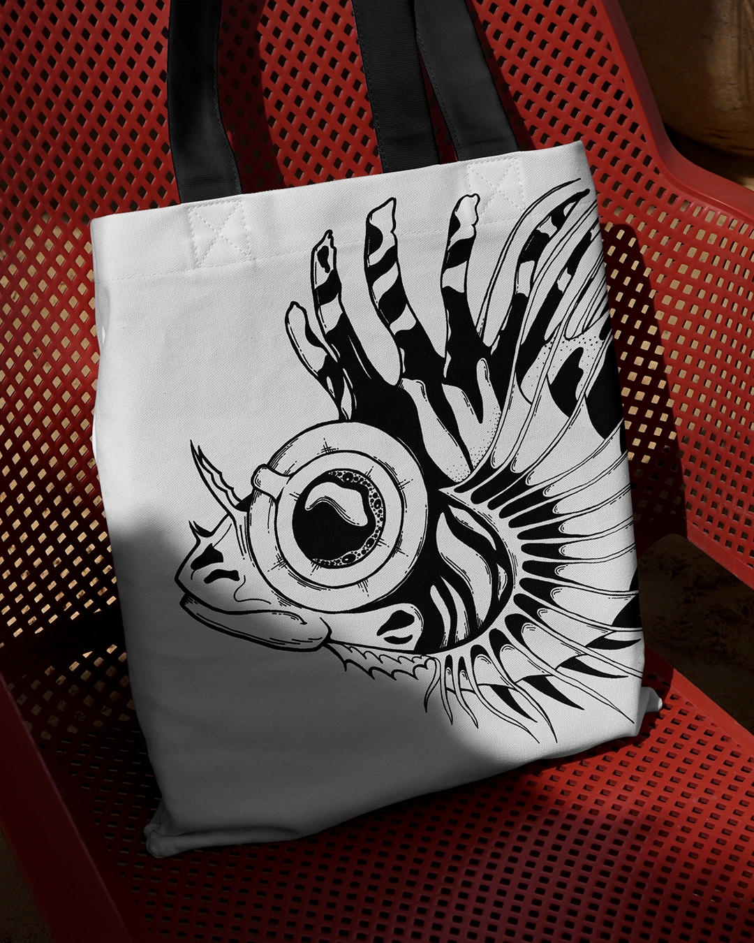 Tassepine fish art. Art Tote Bag