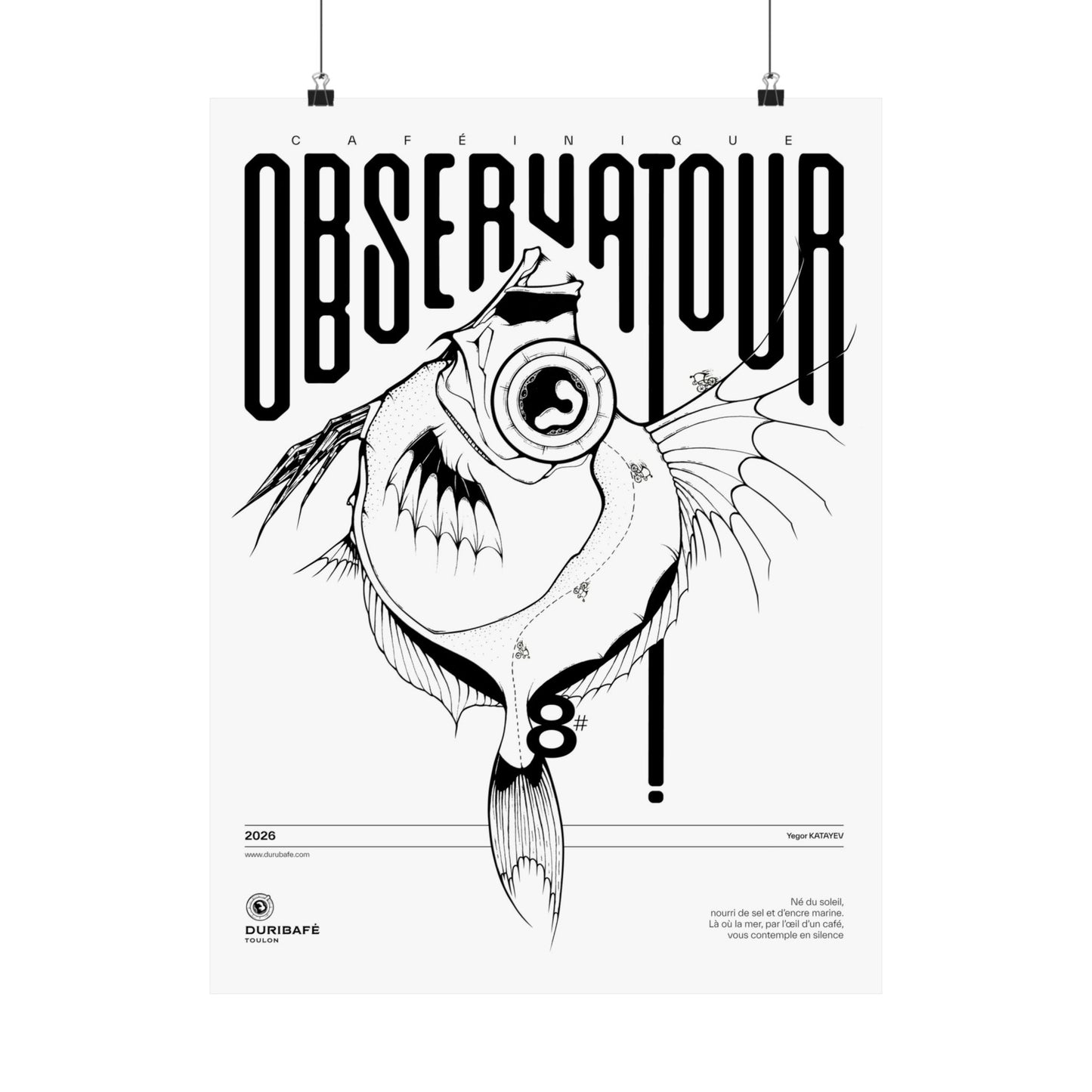 Observatour Caféinique / Affiche Surréaliste