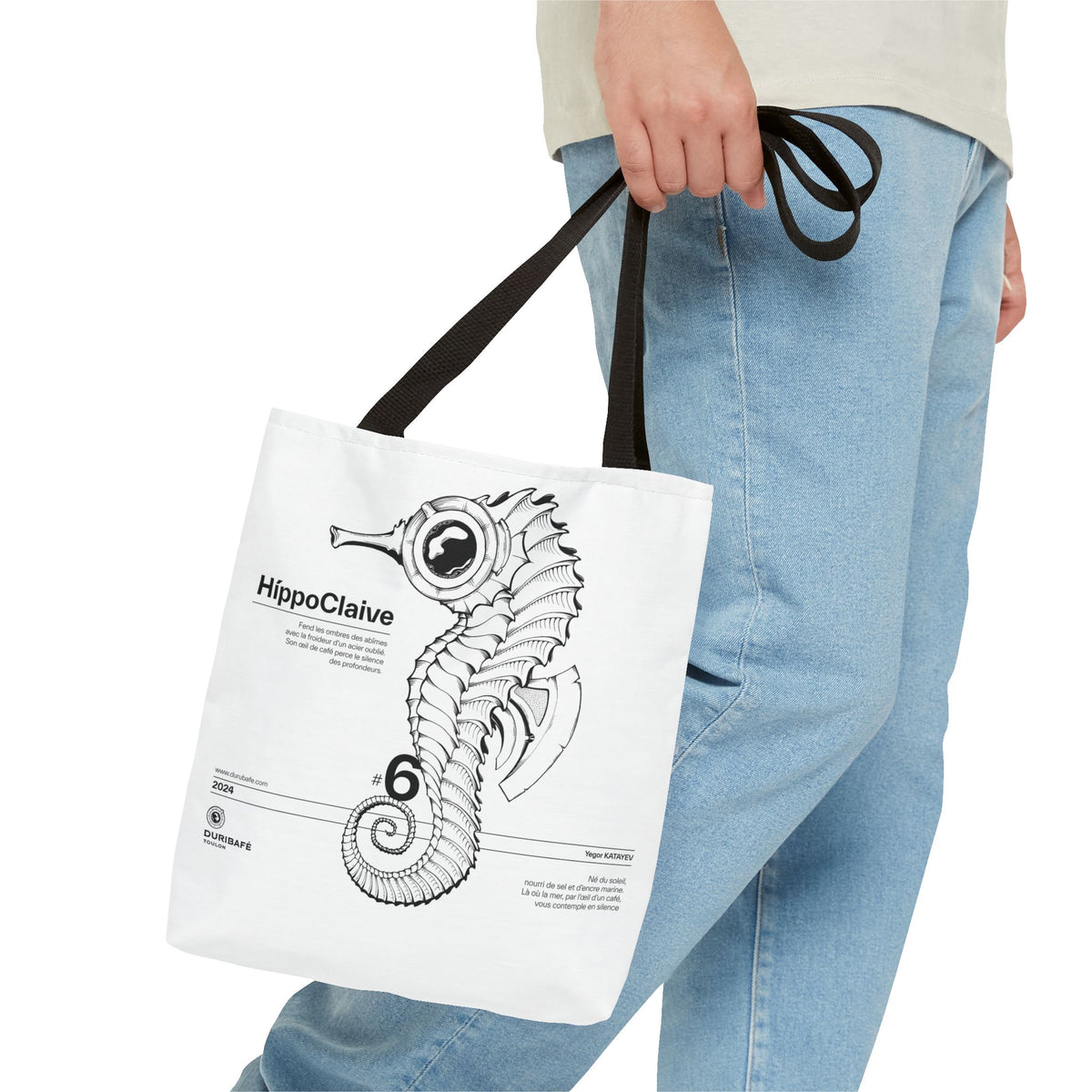 HíppoClaive. Silence d’Acier des Profondeurs. Art Tote Bag