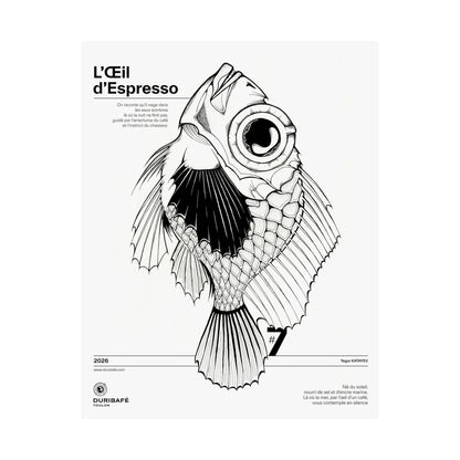 L’Œil d’Espresso – Affiche Surréaliste